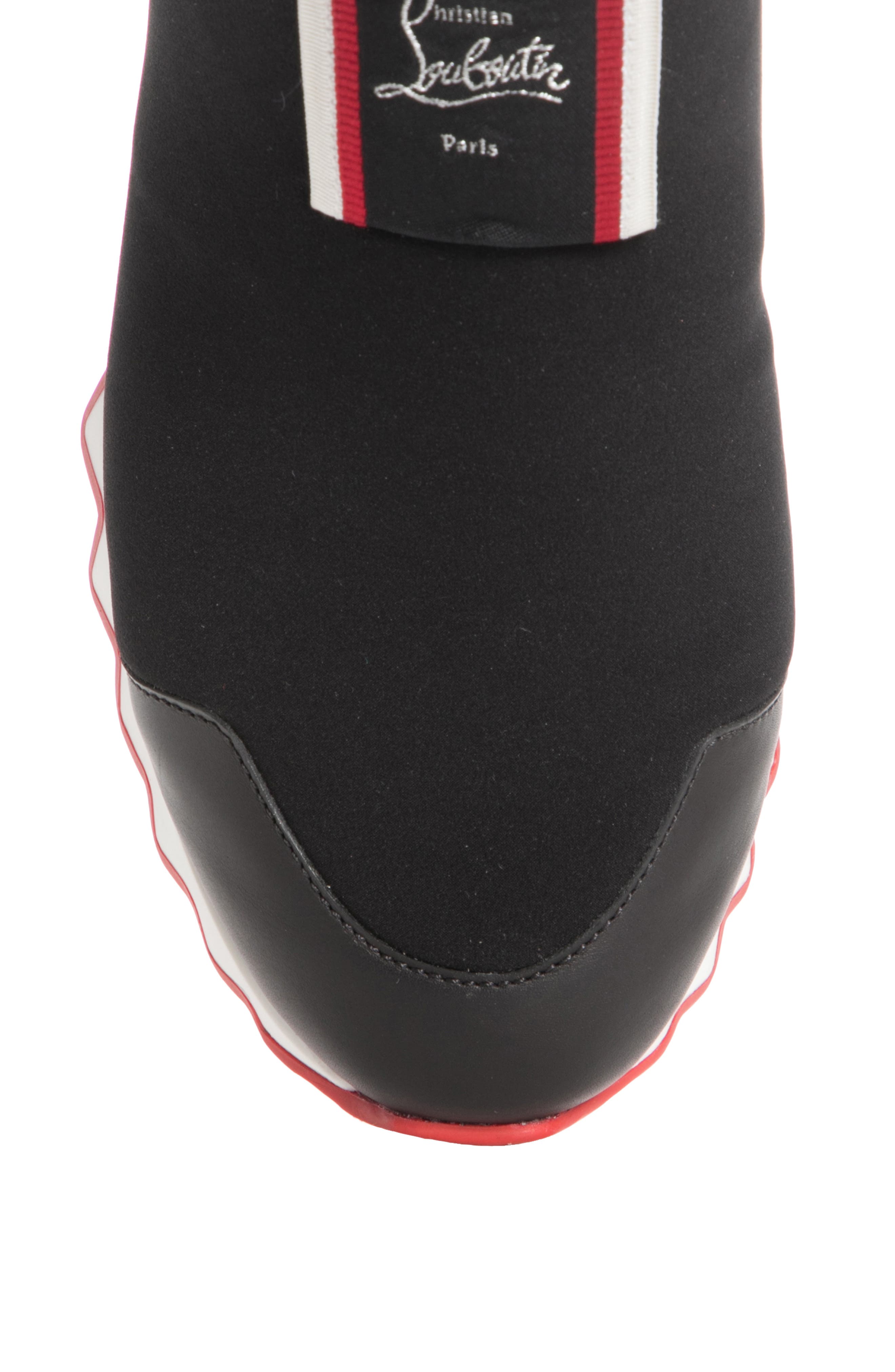 Christian Louboutin Tiketa Neoprene Slip-On Sneaker, Alternate, color, Black