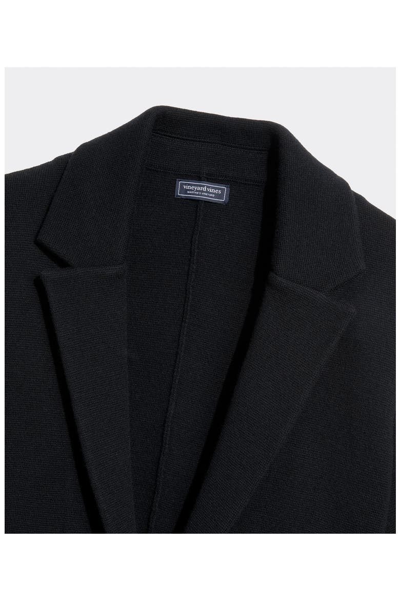 Merino Wool Blend Sweater Blazer, Alternate, color, JET BLACK