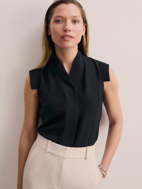 Bowery Sleeveless Silk Blouse