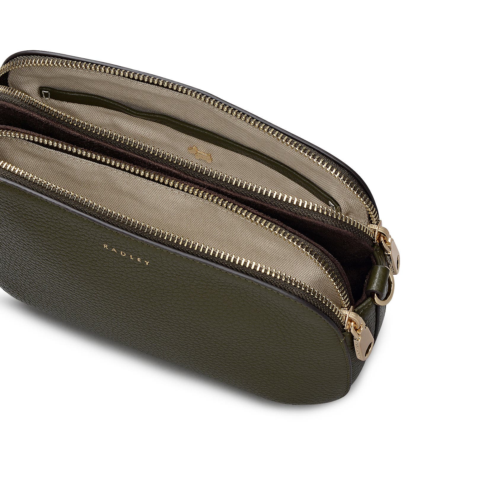 Radley Dukes Place Medium Ziptop Crossbody Bag, Alternate, color, Pine Needle