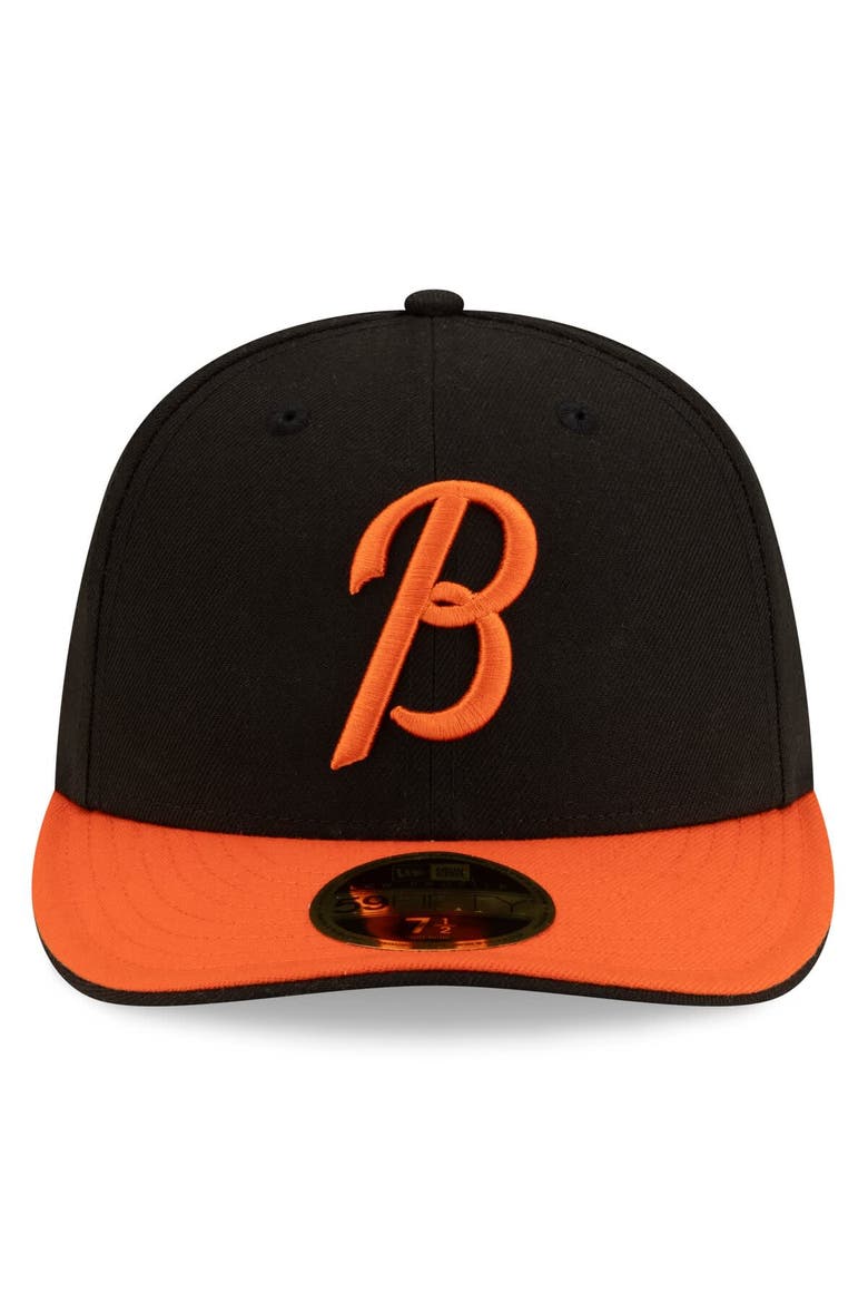 Men's New Era  Black/Orange Baltimore Orioles Authentic Collection Low Profile 59FIFTY Fitted Hat, Alternate, color, Black