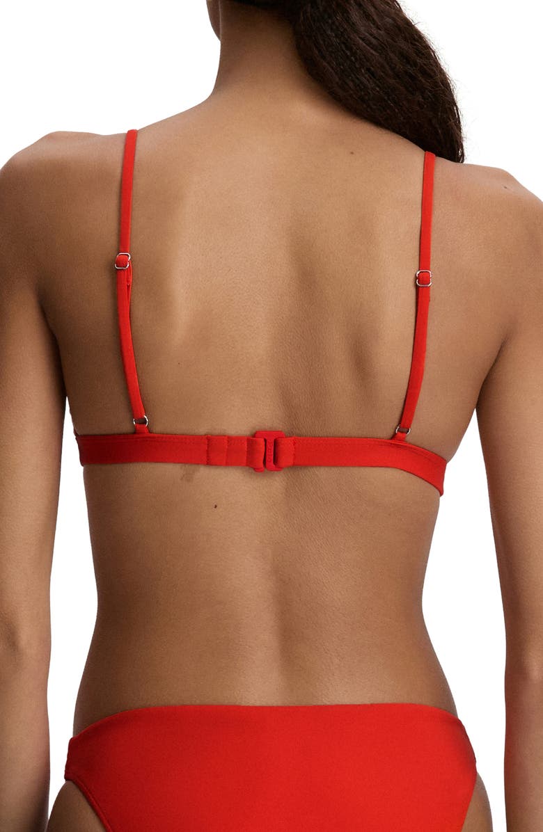 Polo Ralph Lauren Triangle Bikini Top, Alternate, color, Bright Poppy