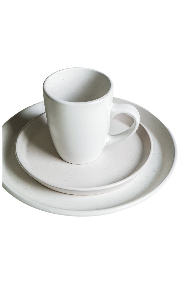 Albie Stoneware 32-Piece Dinnerware Set, Alternate, color, Snow White 16-Pieces