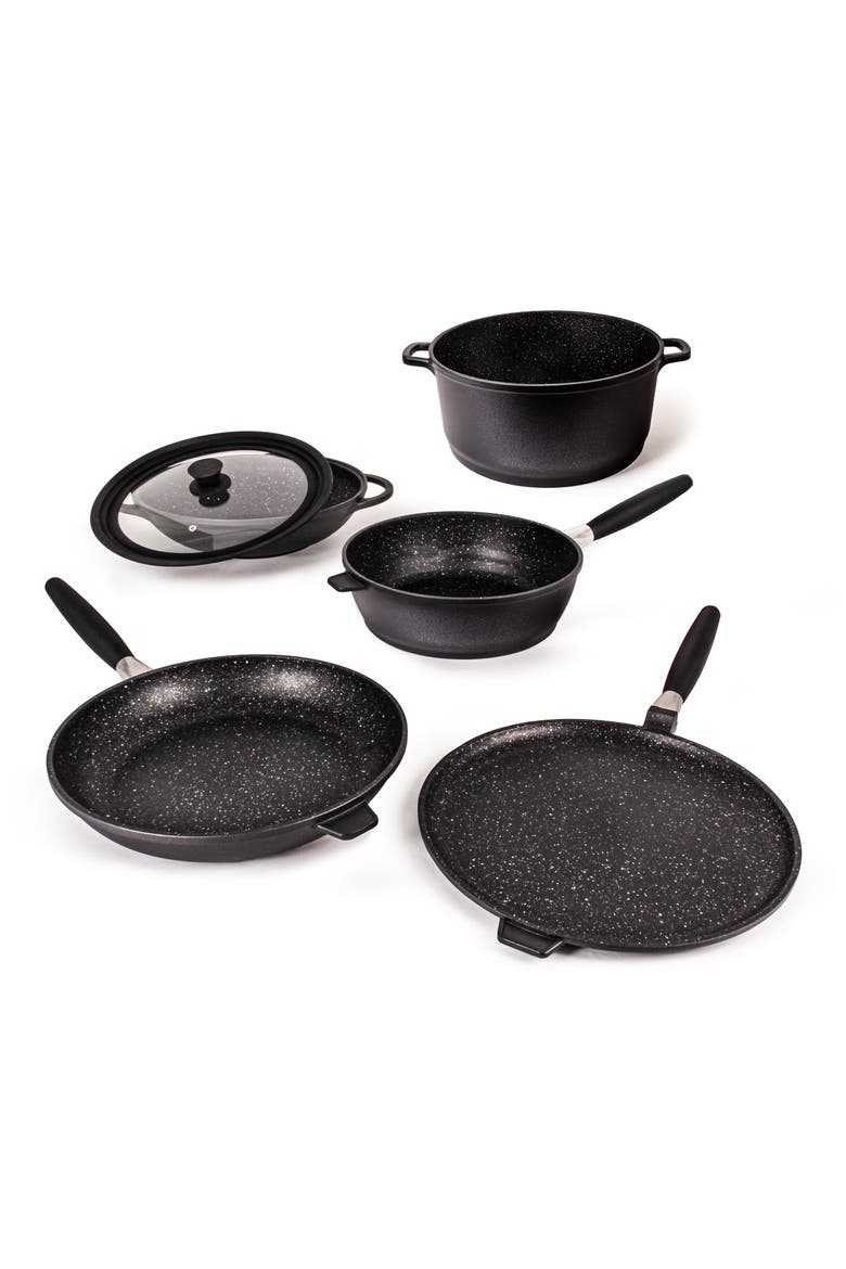 Eurocast 6-Piece Chef Add-On Cookware Set, Main, color, BLACK