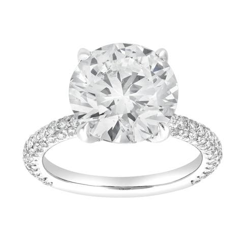 Lyanna 14K Gold Round Lab Grown Diamond Engagement Ring - 6.25 Cts