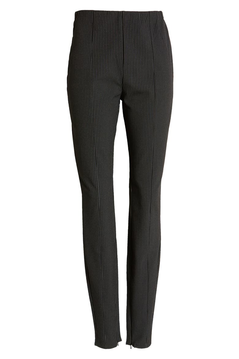 Pinstripe Skinny Pants, Alternate, color, BLACK PINSTRIPE