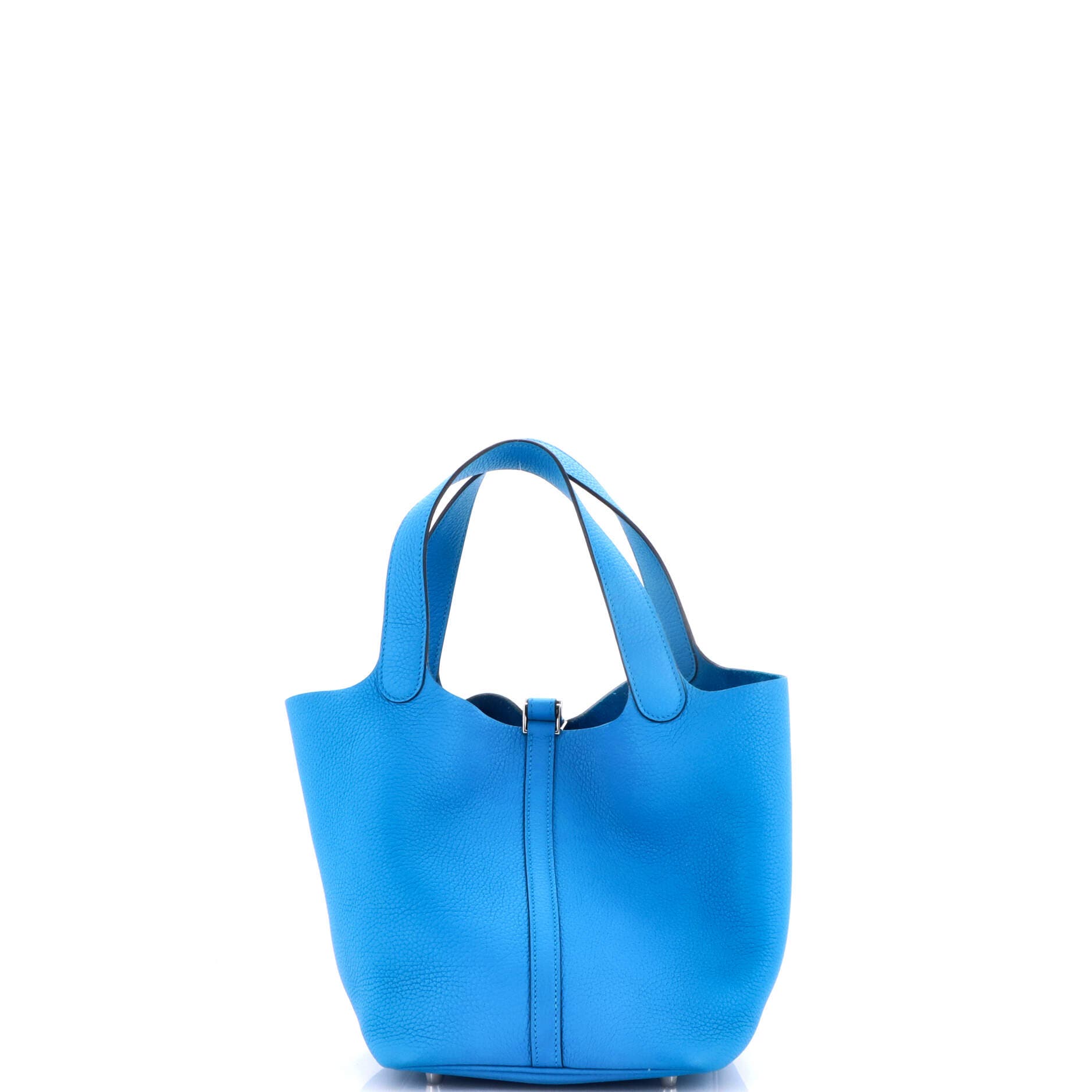 Pre-Owned Hermes Picotin Lock Bag Clemence MM, Alternate, color, Bleu Frida