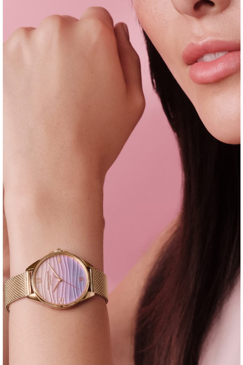 Azure Mesh Strap Watch, 30mm, Alternate, color, PINK