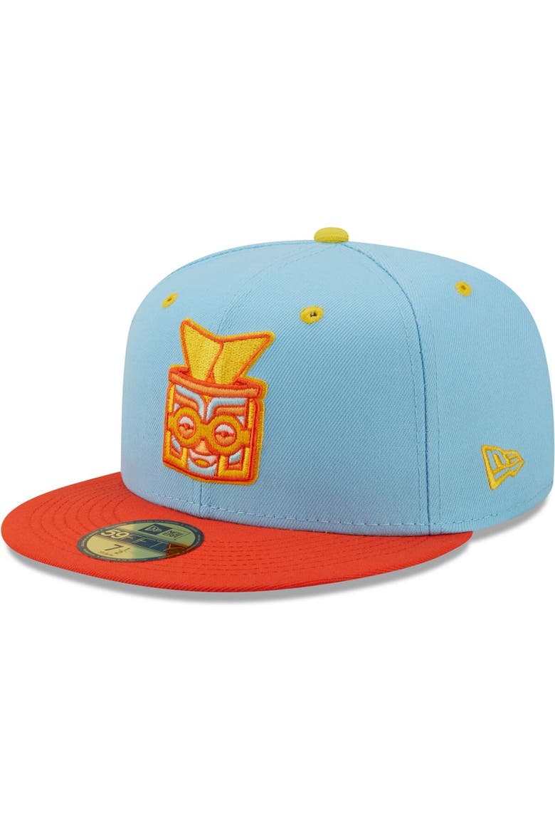 Men's New Era Light Blue/Orange Rayados de Winston-Salem Copa De La Diversion 59FIFTY Fitted Hat, Main, color, Blue