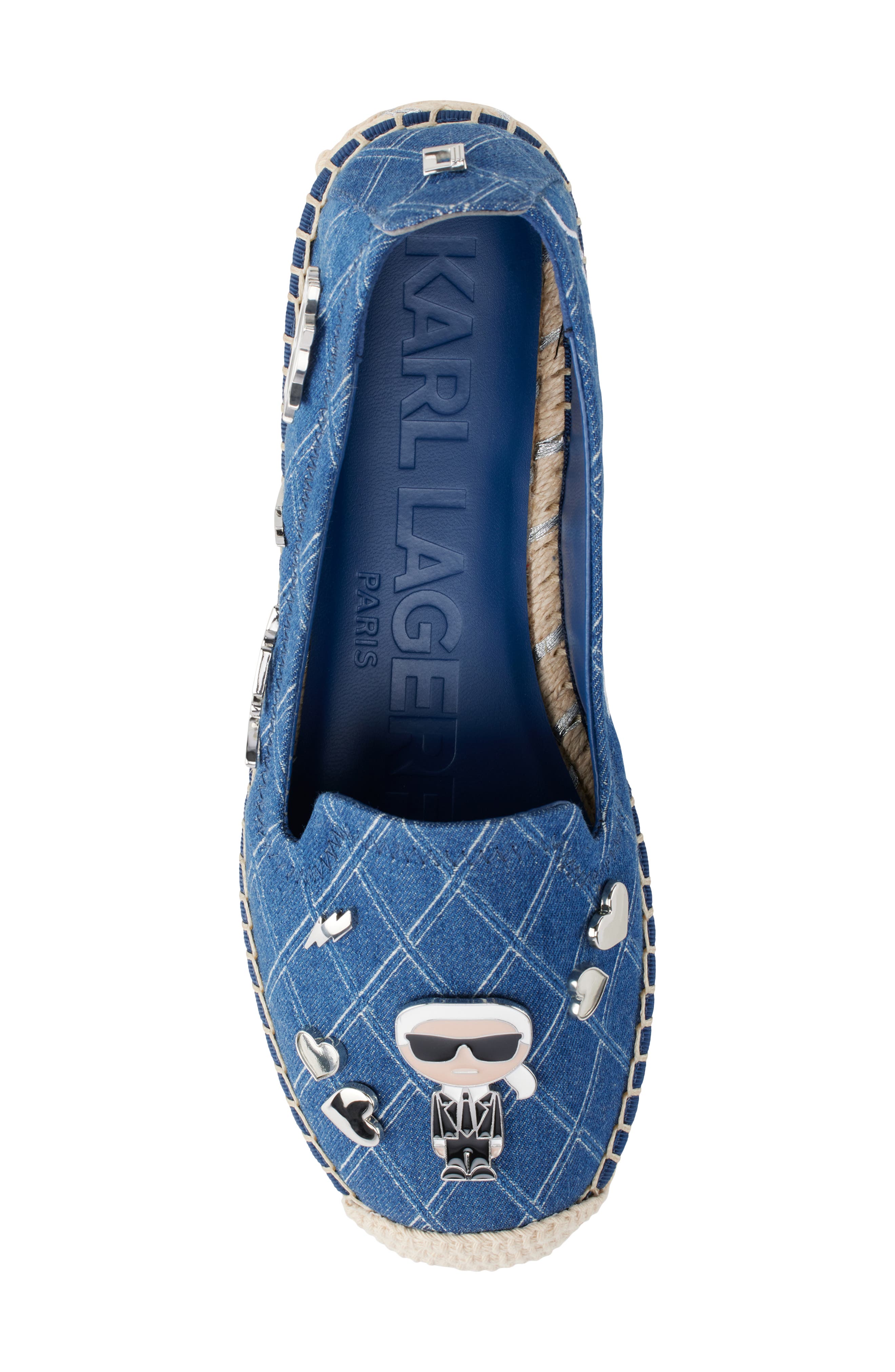 KARL LAGERFELD PARIS Michaela Espadrille Flat, Alternate, color, Blue