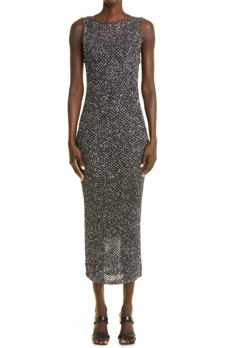 Missoni Sequin Knit Mesh Midi Dress, Main, color,