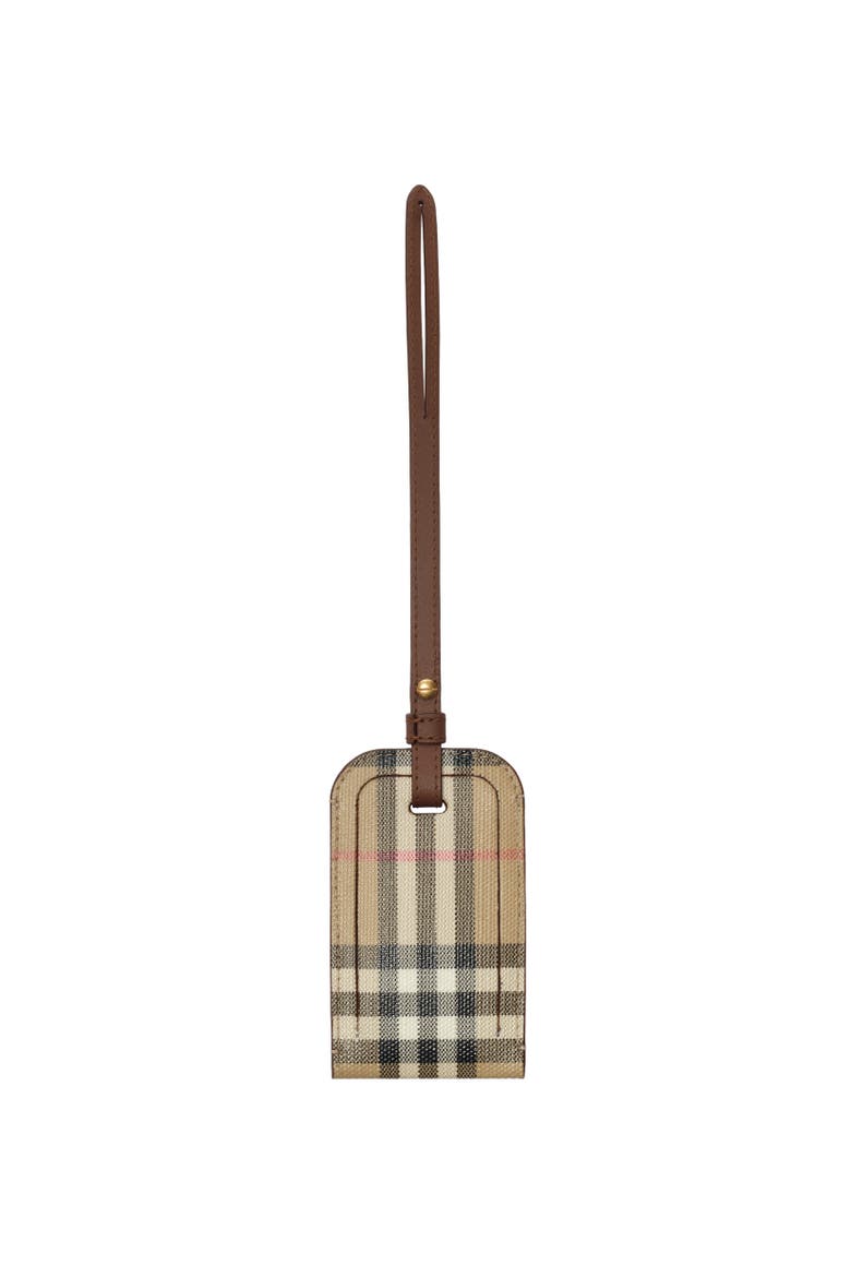 Check Luggage Tag, Alternate, color, Archive beige