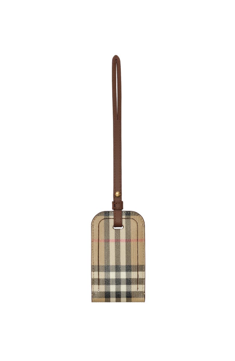 Burberry Check Luggage Tag, Alternate, color, Archive Beige