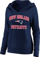 FANATICS Women's Fanatics Branded Navy New England Patriots Plus Size Heart and Soul V-Neck Pullover Hoodie