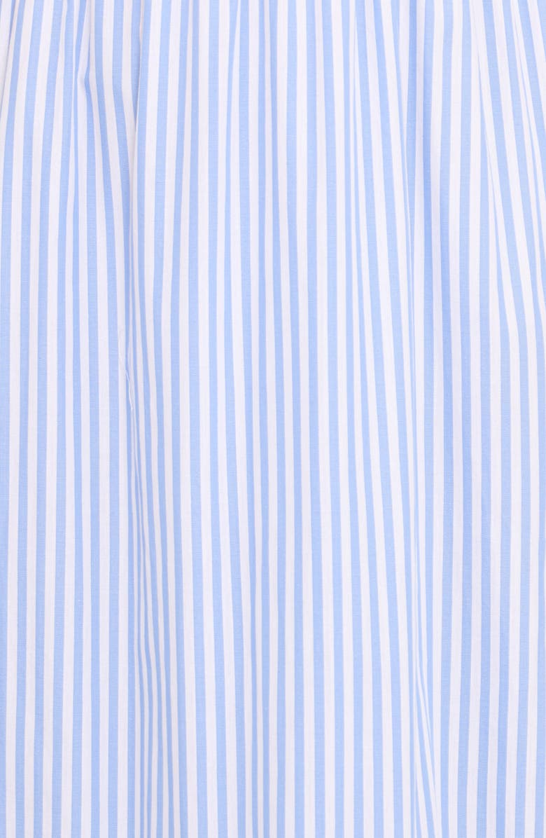 Petal & Pup Steele Stripe Puff Sleeve Cotton Midi Dress, Alternate, color, Blue Stripe