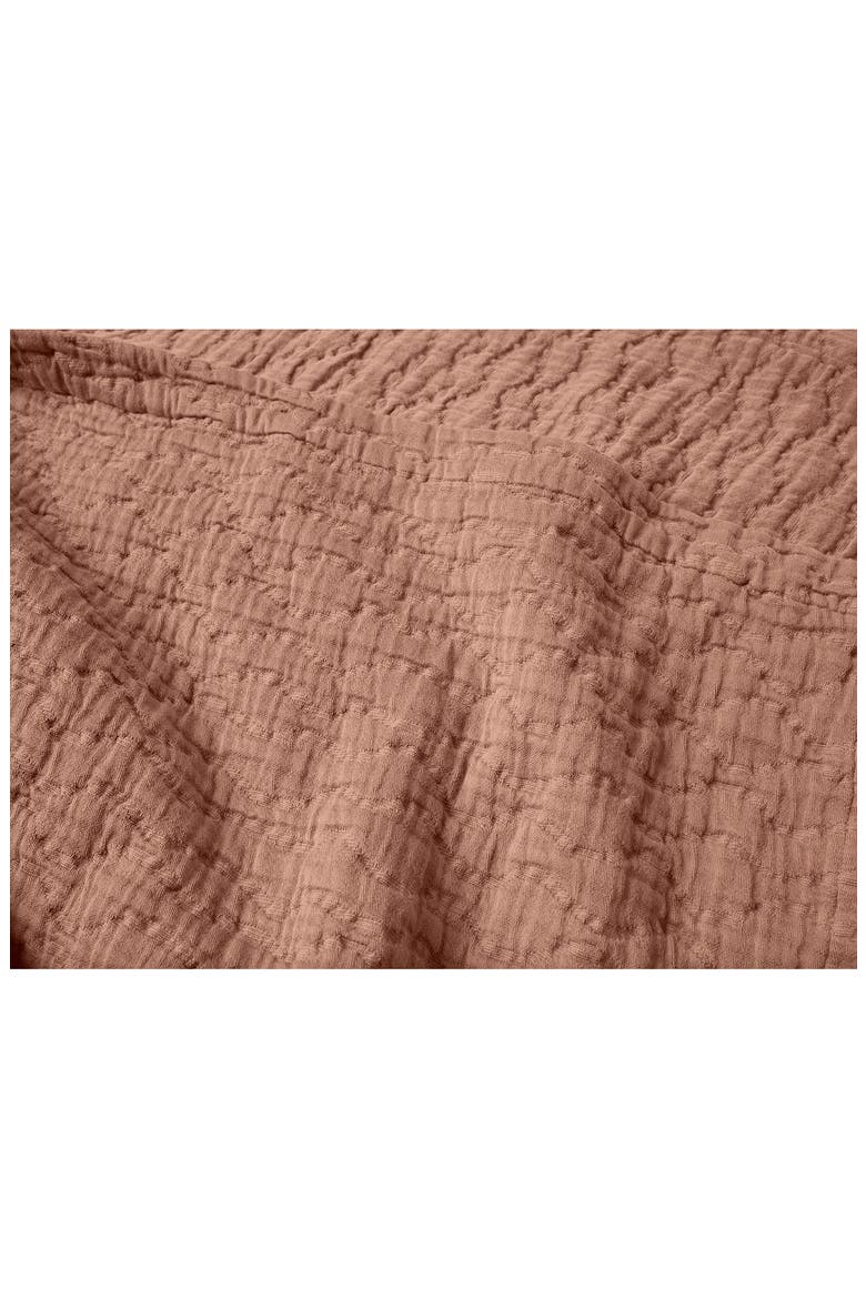 Pescadero Organic Cotton Matelassé Blanket, Alternate, color, PRALINE