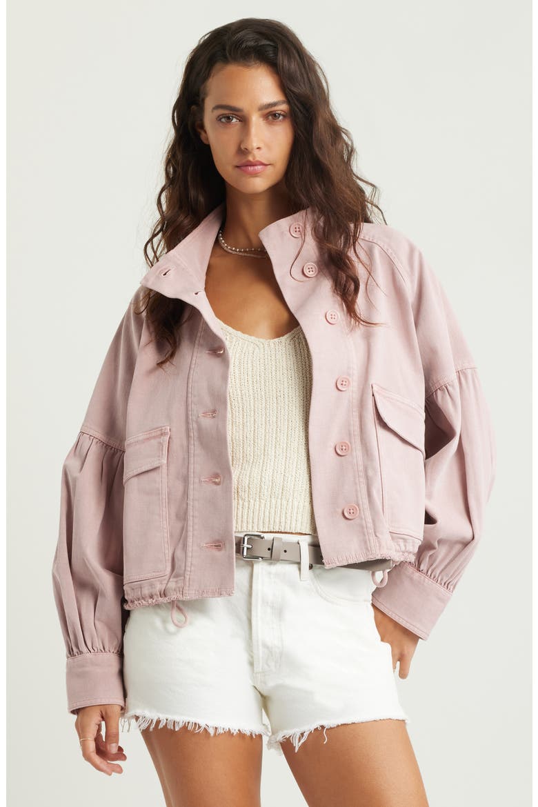 Blouson Twill Utility Jacket, Main, color, PINK TIMBER