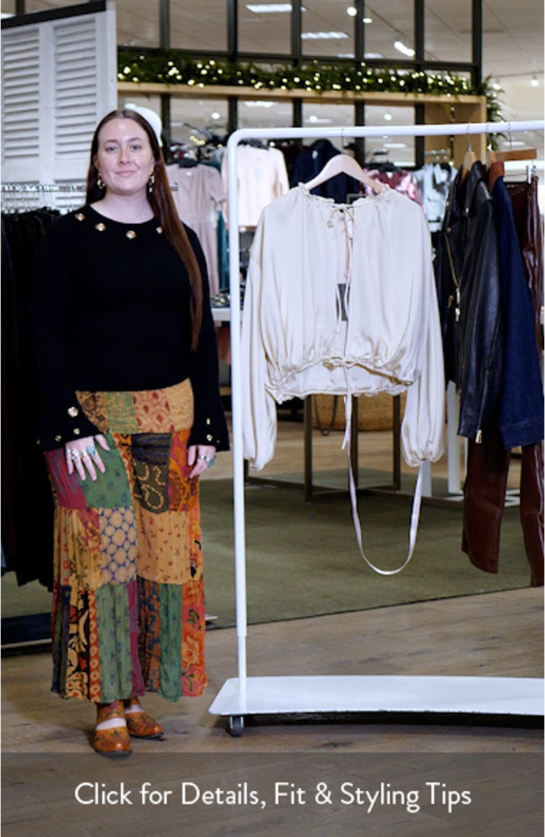 Talia Open Front Matte Satin Top, sales video thumbnail