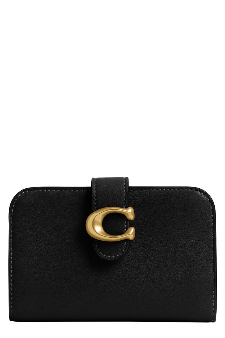 Tabby Soft Grain Leather Wallet, Main, color, B4/ BLACK