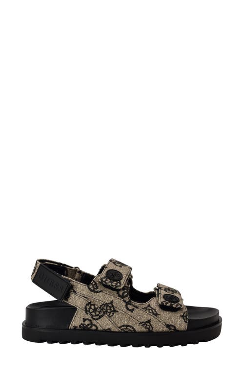Guess Fadey Slingback Platform Sandal In Black