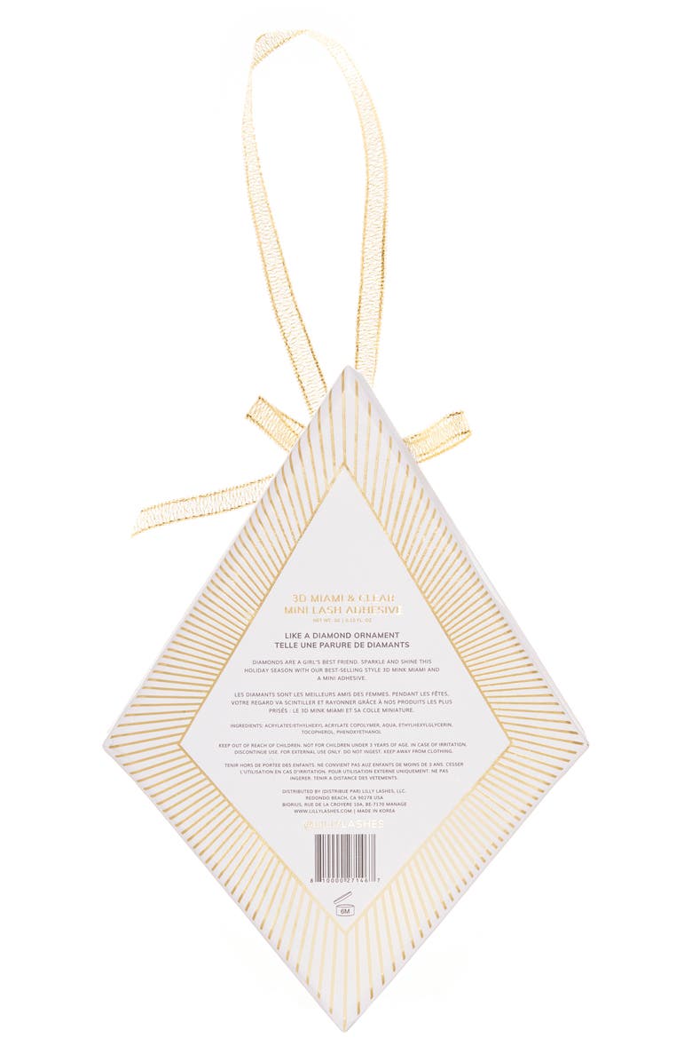 Lilly Lashes Miami 3D Mink False Lashes Ornament, Alternate, color, 