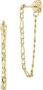 Ember Fine Jewelry 14K Gold Figaro Link Front/Back Earrings