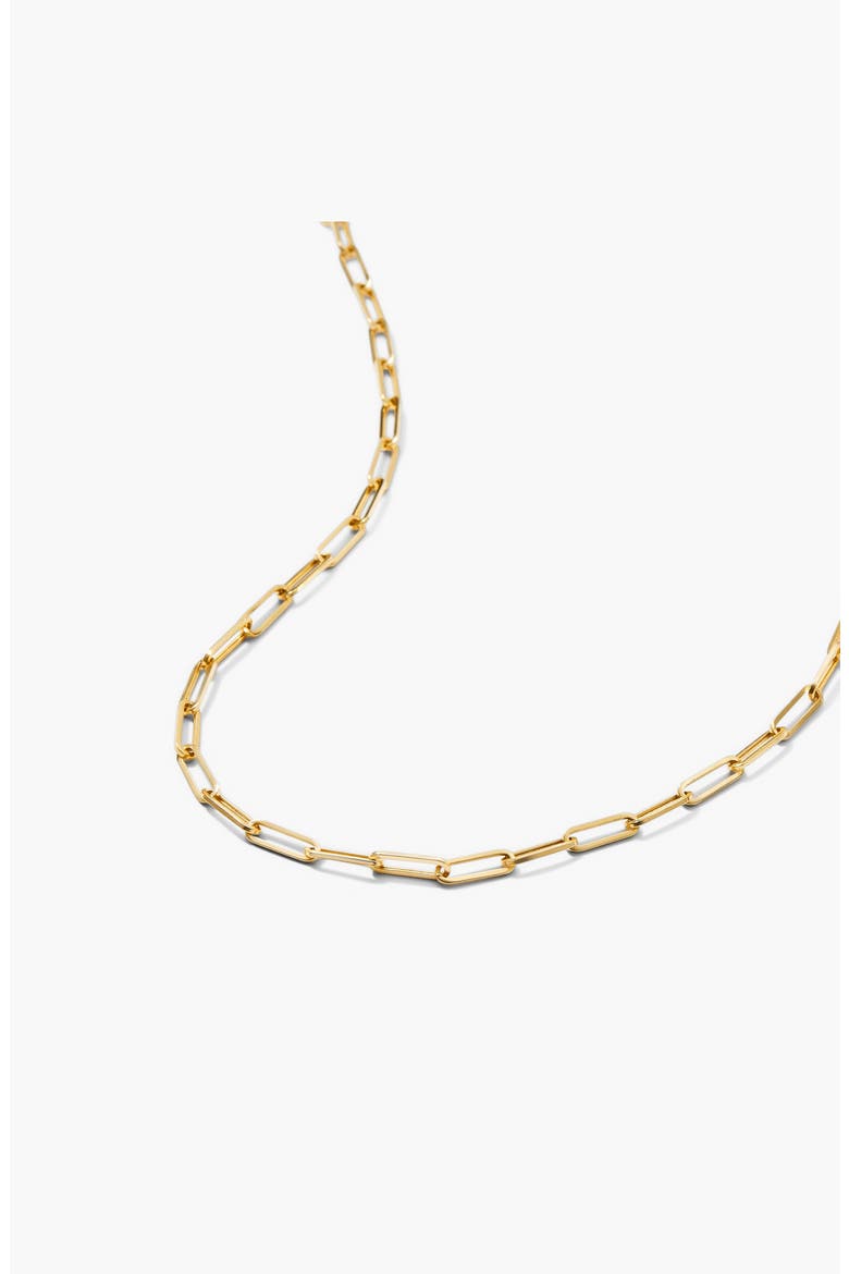 Paperclip Chain Charm Necklace, Alternate, color, Yellow Gold