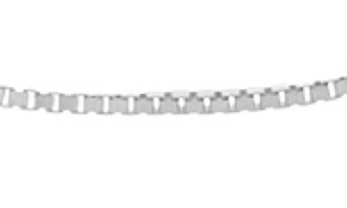 Fuzion Creations 10k Gold Box Chain Necklace In White Gold