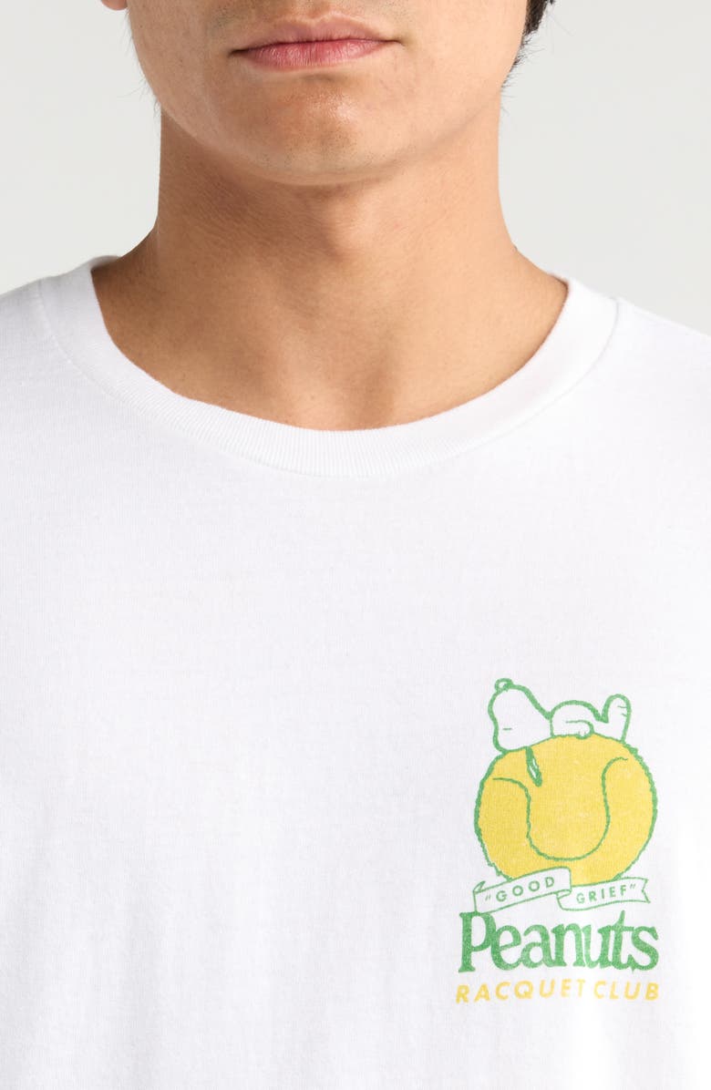 Junk Food Peanuts<sup>®</sup> Racquet Club Graphic T-Shirt, Alternate, color, White