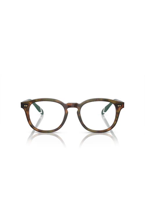 Polo Ralph Lauren 52mm Square Optical Glasses In Brown