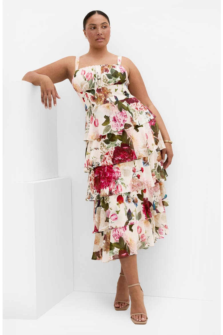Daniela Floral Print Sleeveless Midi Dress, Alternate, color, BOTANICAL BLOOM