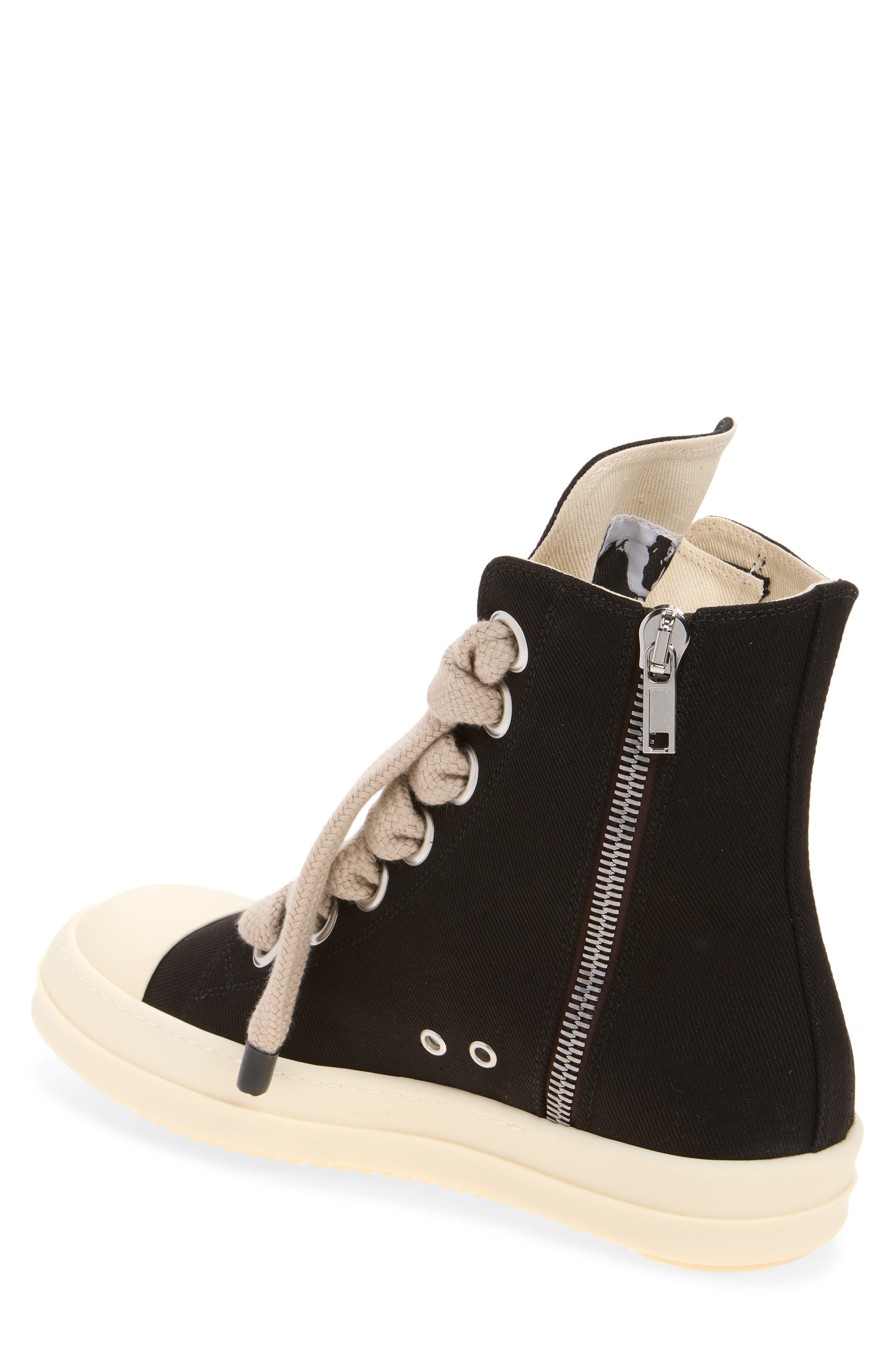 Jumbolace High Top Sneaker, Alternate, color, BLACK/ MILK/ MILK