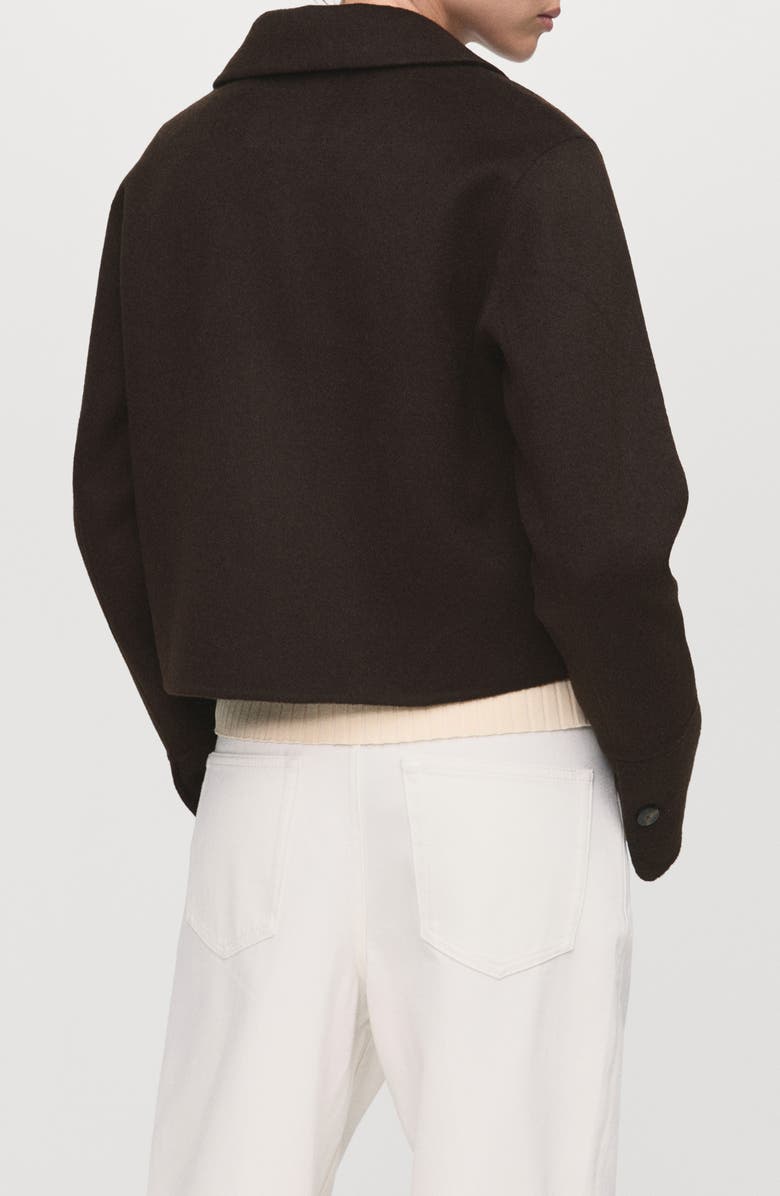 MANGO Wool Blend Jacket, Alternate, color, Coffee