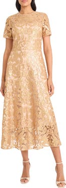 Maggy London Sequin Fit & Flare Cocktail Dress