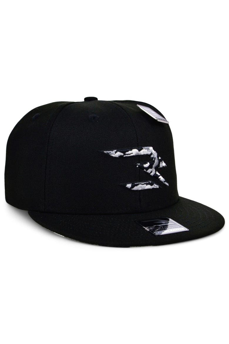 Men's 3BRAND by Russell Wilson Black/Camo Fashion Snapback Adjustable Hat, Alternate, color, Black