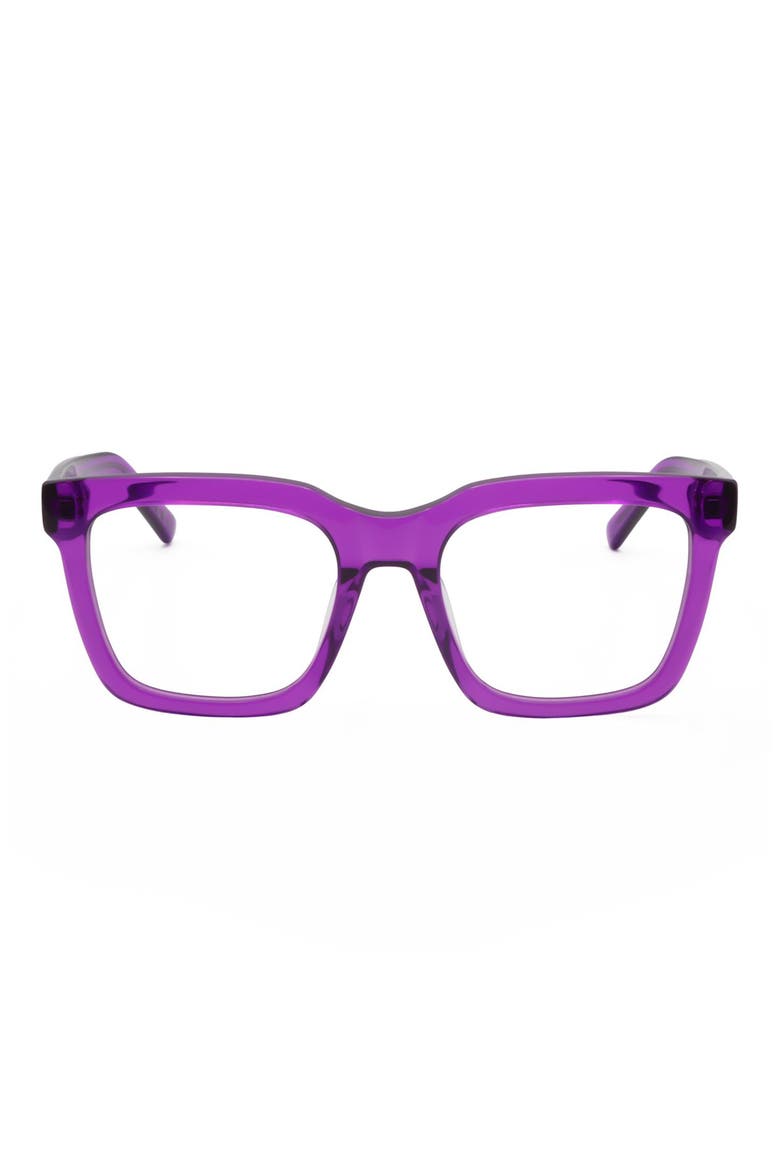 58mm Square Optical Glasses, Main, color, PURPLE