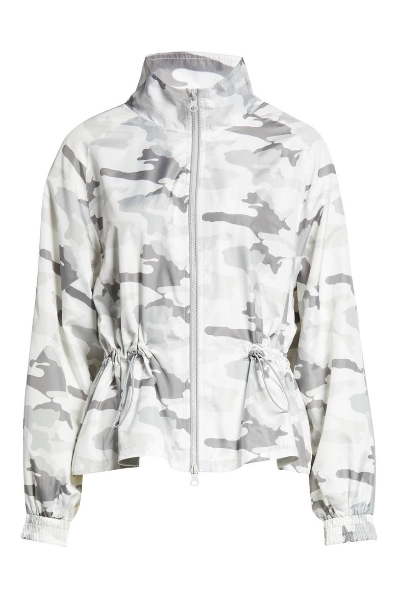 Tempest Water Repellent Peplum Jacket, Alternate, color, WHITE CAMO