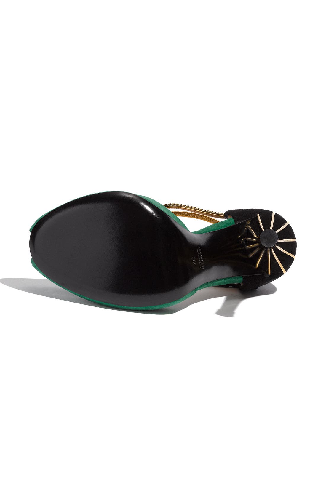 Chain Strap Mary Jane Sandal, Alternate, color, GREEN SUEDE