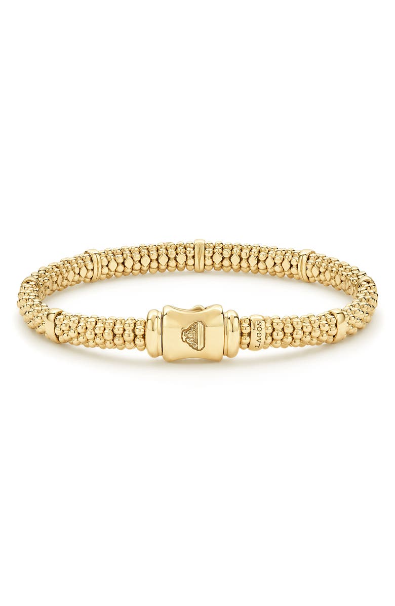 LAGOS Caviar 18K Gold Rope Bracelet, Alternate, color, Gold
