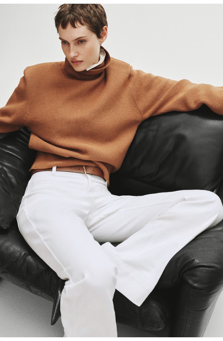 H&M Flared Twill Trousers, Alternate, color, 