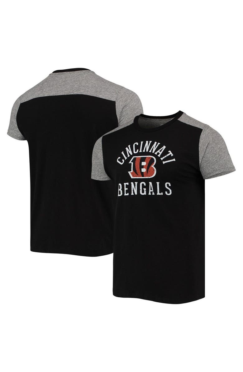 Majestic Threads Men's Majestic Threads Black/Gray Cincinnati Bengals Field Goal Slub T-Shirt, Main, color, Black