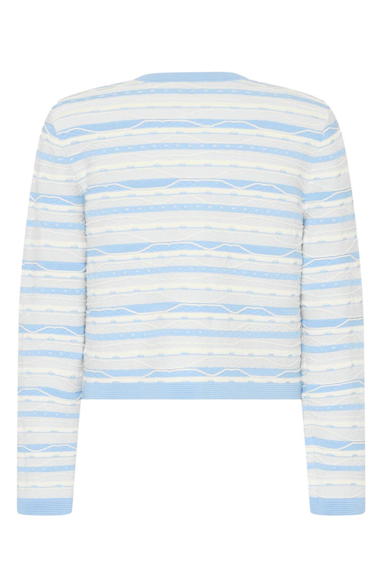 Milly Skye Stripe Cardigan, Alternate, color, Blue Multi
