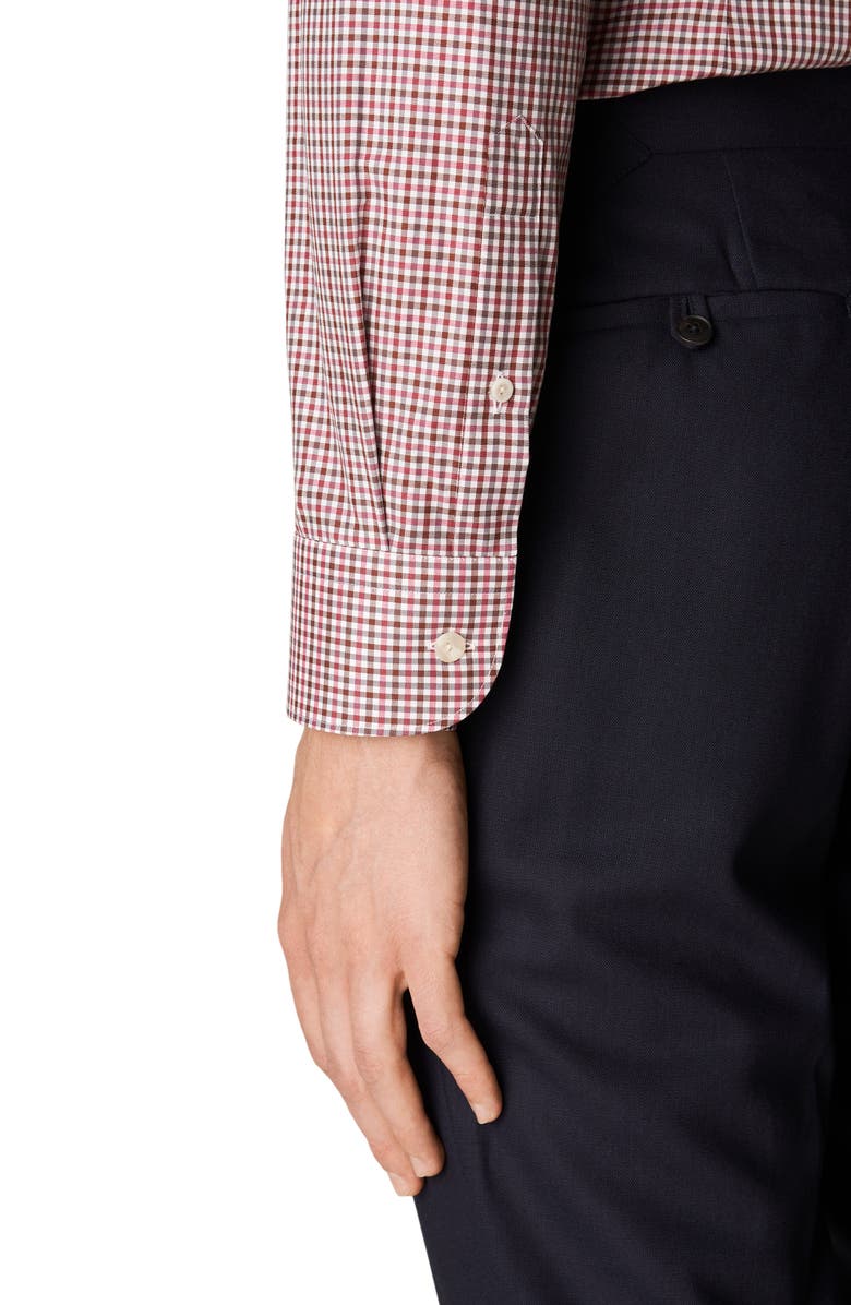 Eton Contemporary Fit Check Stretch Shirt, Alternate, color,