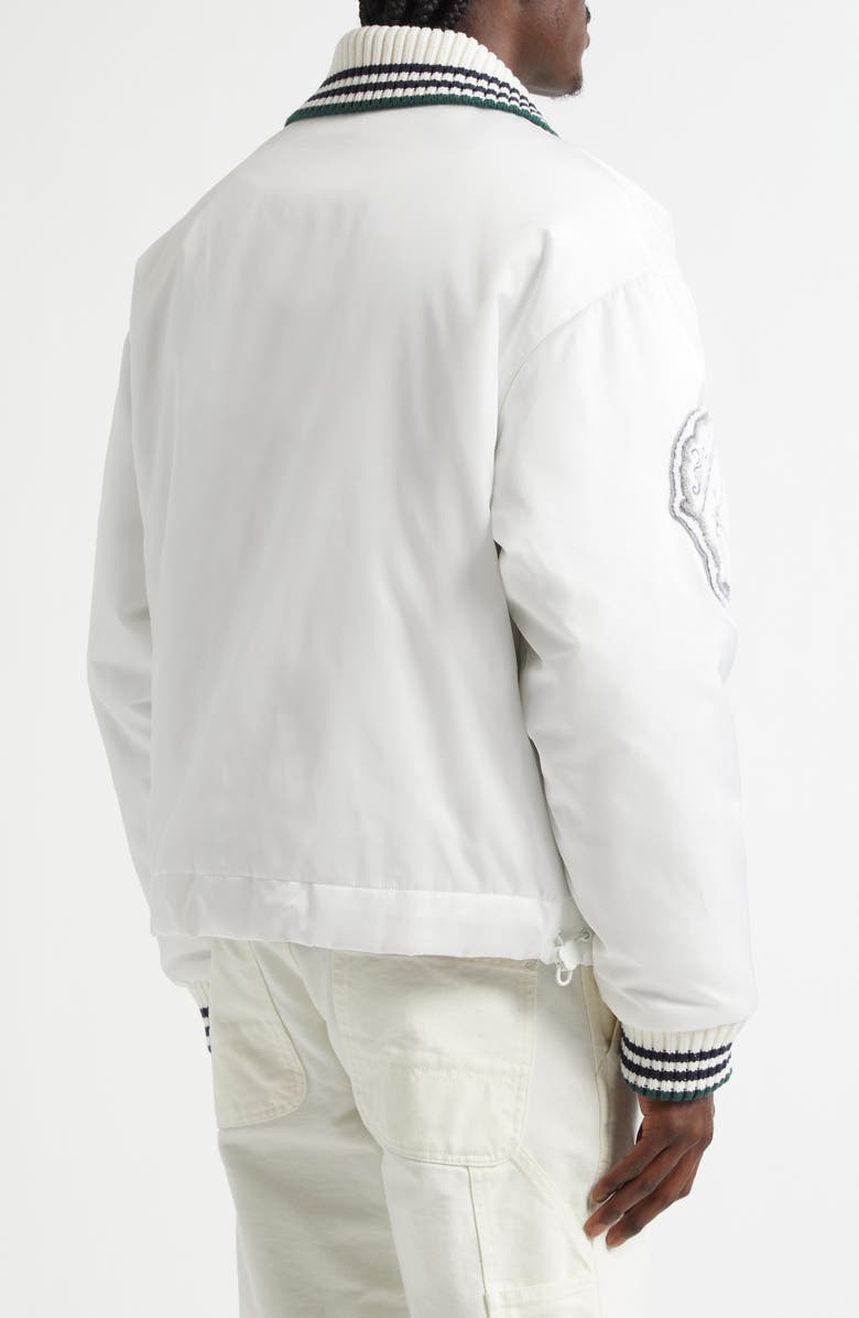Casablanca Nylon Coach's Jacket, Alternate, color, Bright White