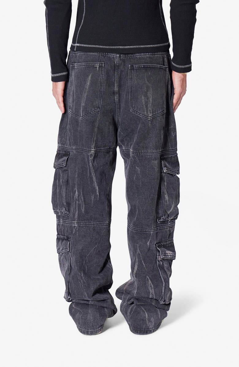 mnml Ultra Baggy Cotton Cargo Pants, Alternate, color, Washed Black