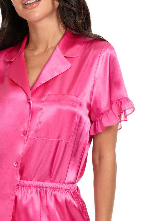 In Bloom By Jonquil Alice Ruffle Trim Short Pajamas In Hot Pink