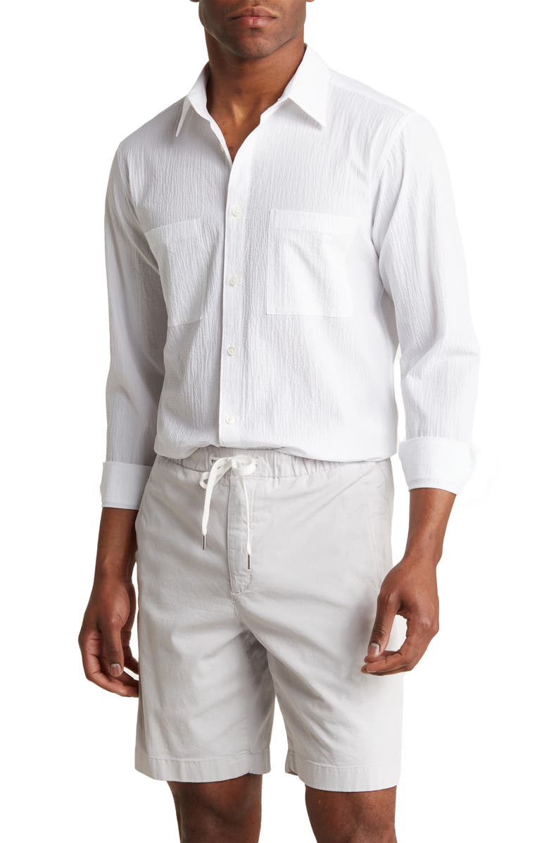 Theory Irving 2P Spring Ripstop Shirt, Main, color, White