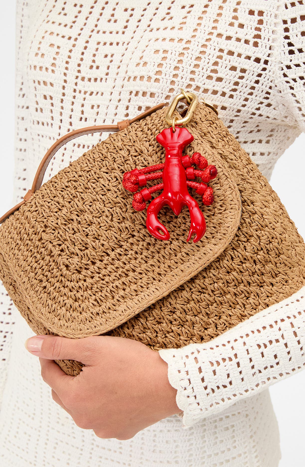 Louis Straw Shoulder Bag, Alternate, color, PALM