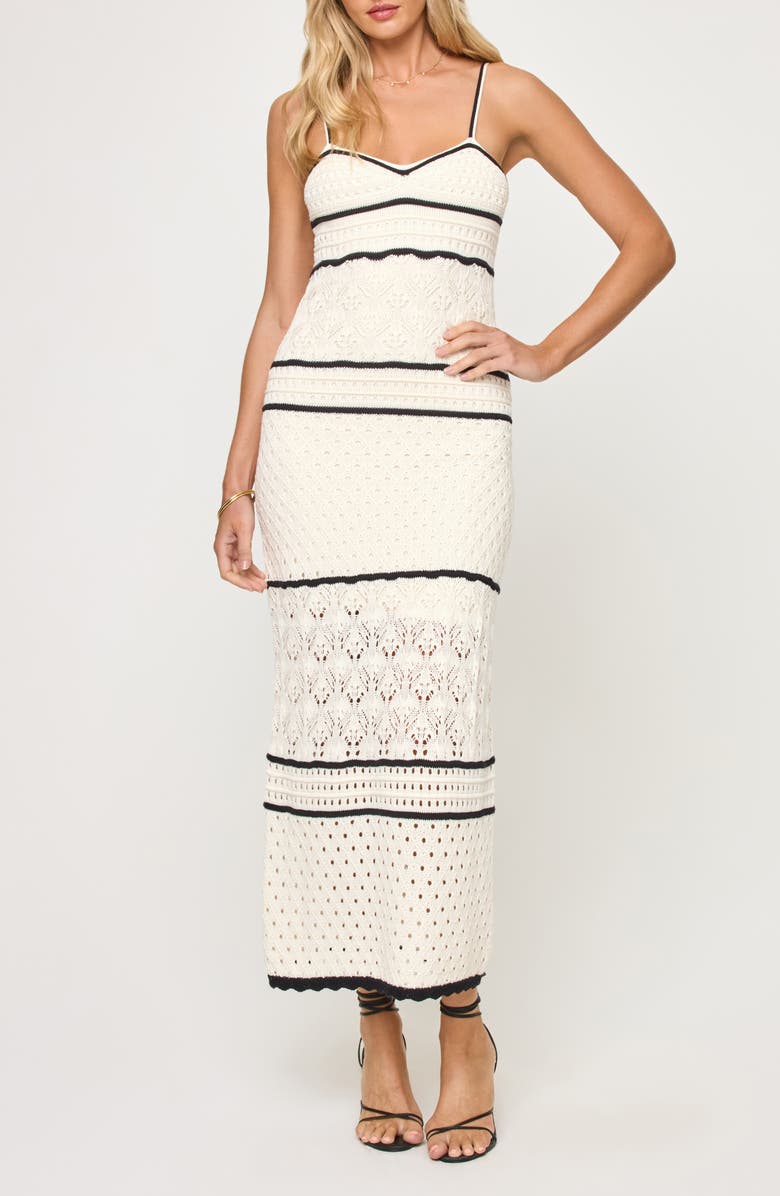 LSPACE Isle of Palms Mixed Stitch Maxi Cover-Up Dress, Main, color, 