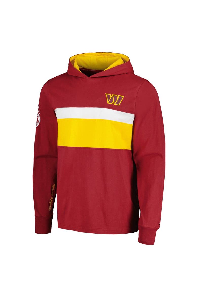 Men's Tommy Hilfiger  Burgundy Washington Commanders Morgan Long Sleeve Hoodie T-Shirt, Alternate, color, Burgundy